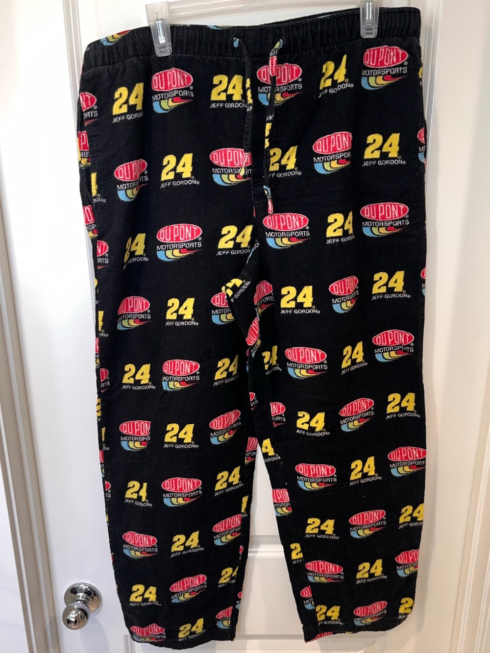 Jeff Gordon Mens Sleep Lounge Pants L #24 DuPont Nascar All Over Print Cotton